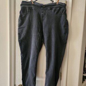 Terra & Sky Grey/Black Wash Jeggings size 1X